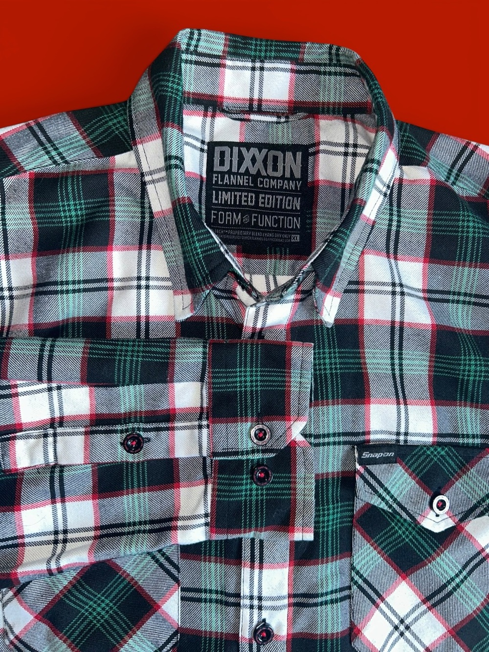 Dixxon Flannel Co. x Snap-On Limited Edition "Form + Function Plaid Mens Size XL